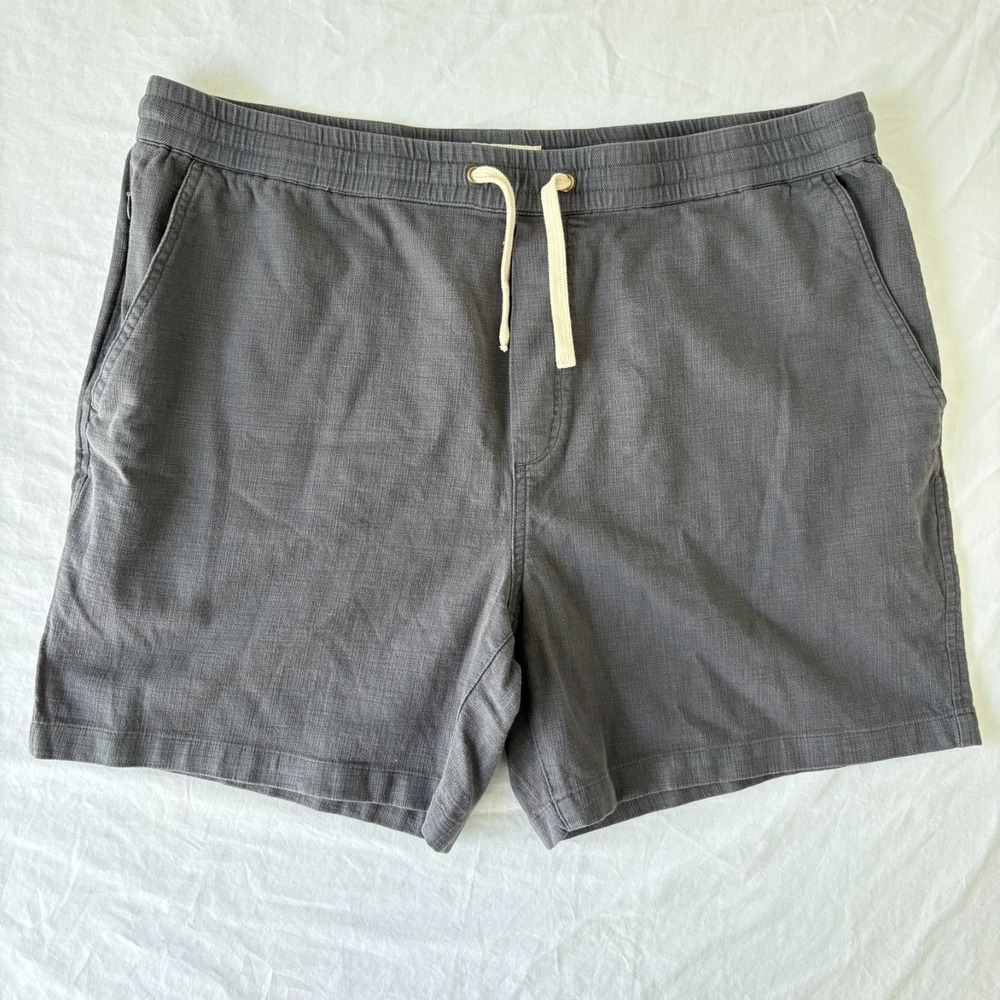 Marine Layer Mens Black Flat Front Stretch Comfort Saturday Beach Shorts Size XL